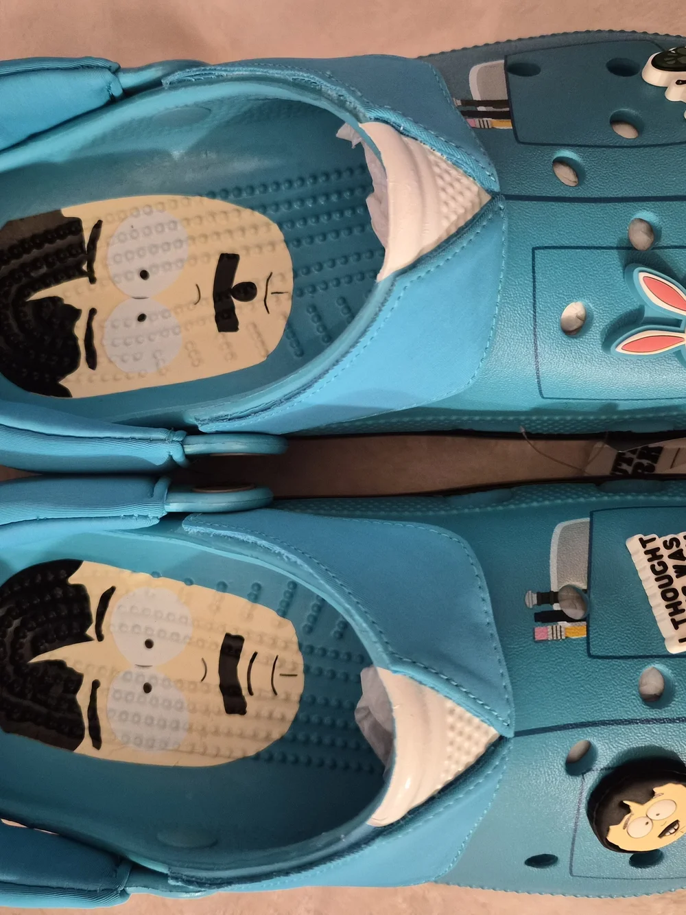 Crocs x South Park Randy ClaKids Blue Slip-On Clog Shoes with Cartoon Charms